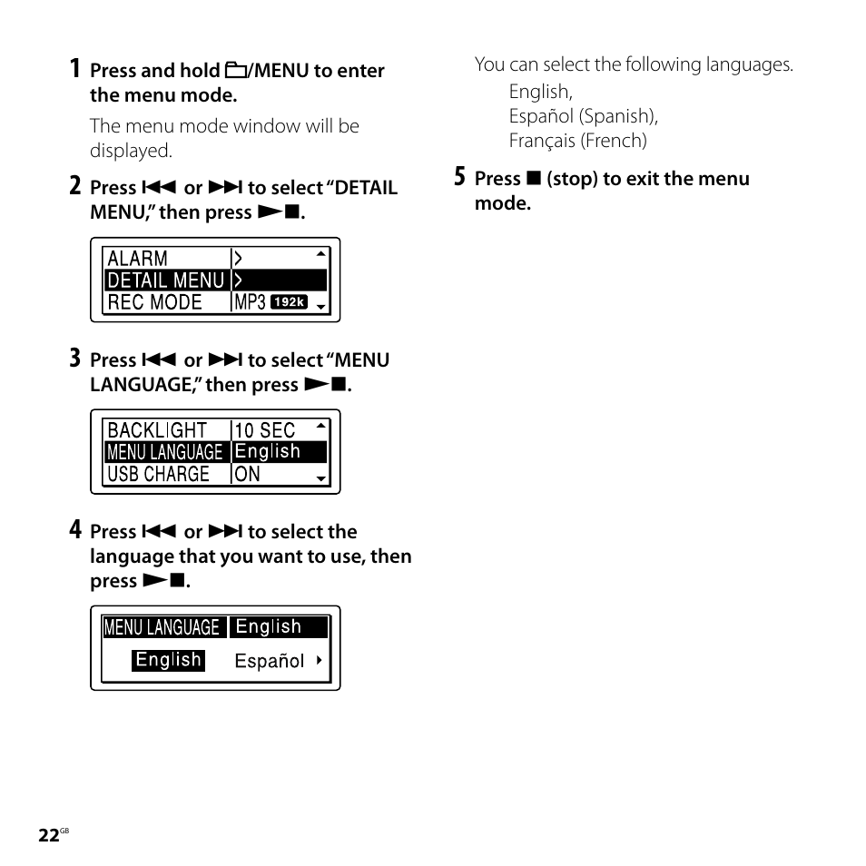 Sony IC RECORDER ICD-SX750 User Manual | Page 22 / 136