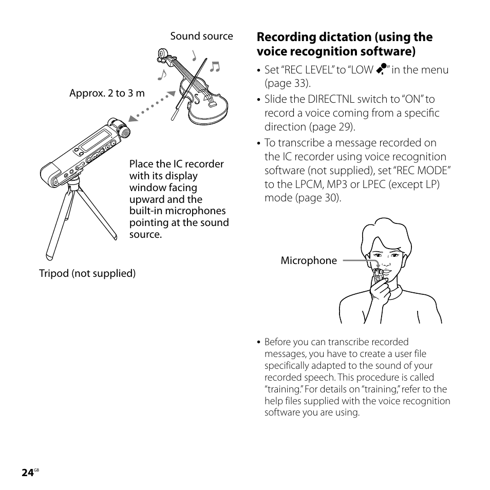 Sony IC RECORDER ICD-SX750 User Manual | Page 24 / 136