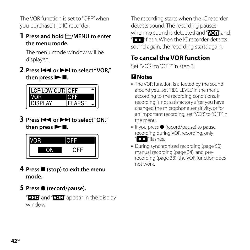 Sony IC RECORDER ICD-SX750 User Manual | Page 42 / 136