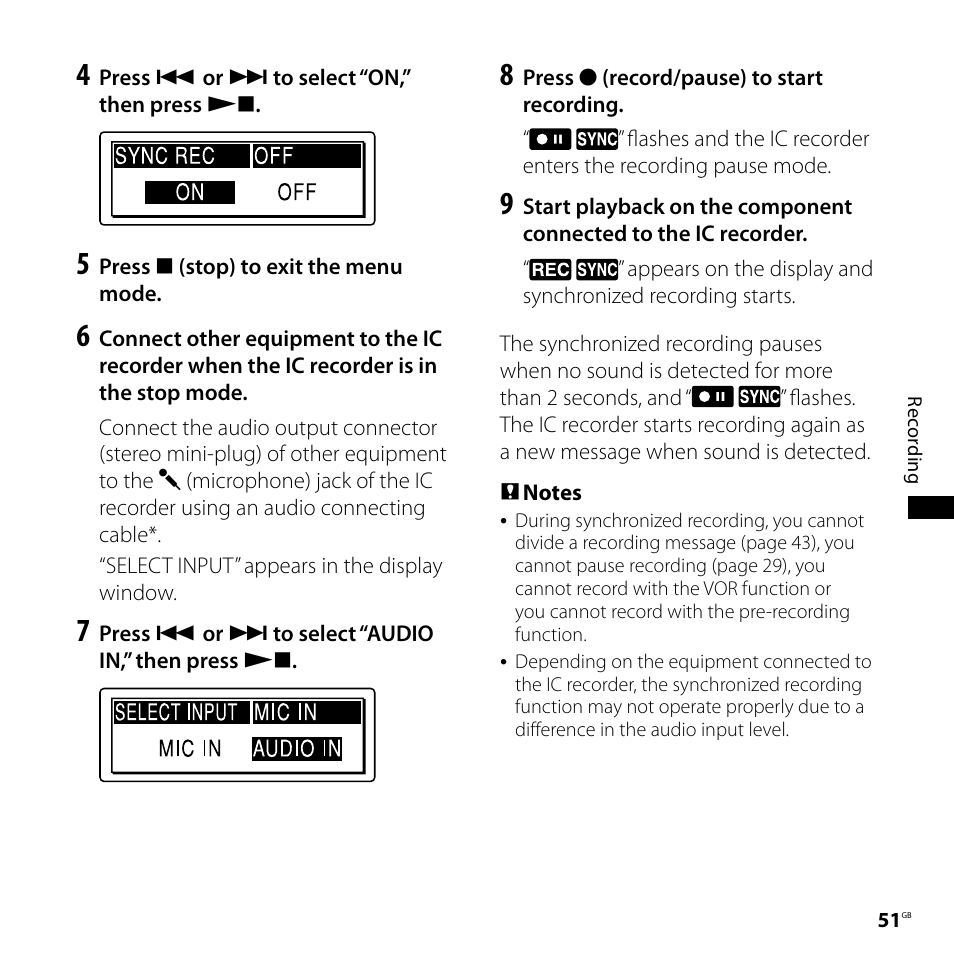 Sony IC RECORDER ICD-SX750 User Manual | Page 51 / 136