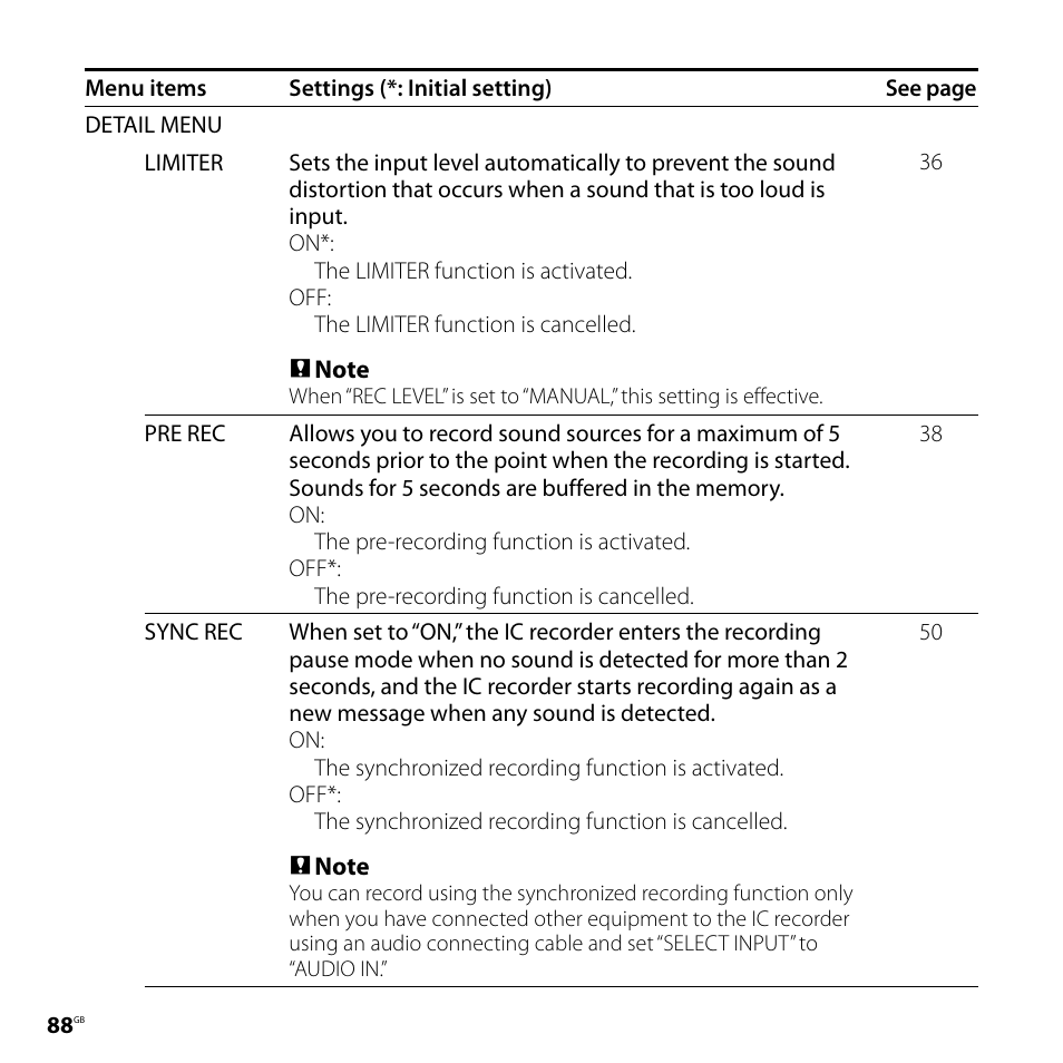 Sony IC RECORDER ICD-SX750 User Manual | Page 88 / 136