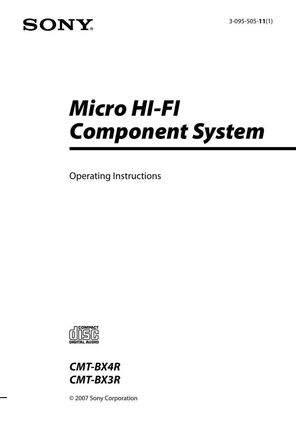 Sony CMT-BX3R User Manual | 32 pages