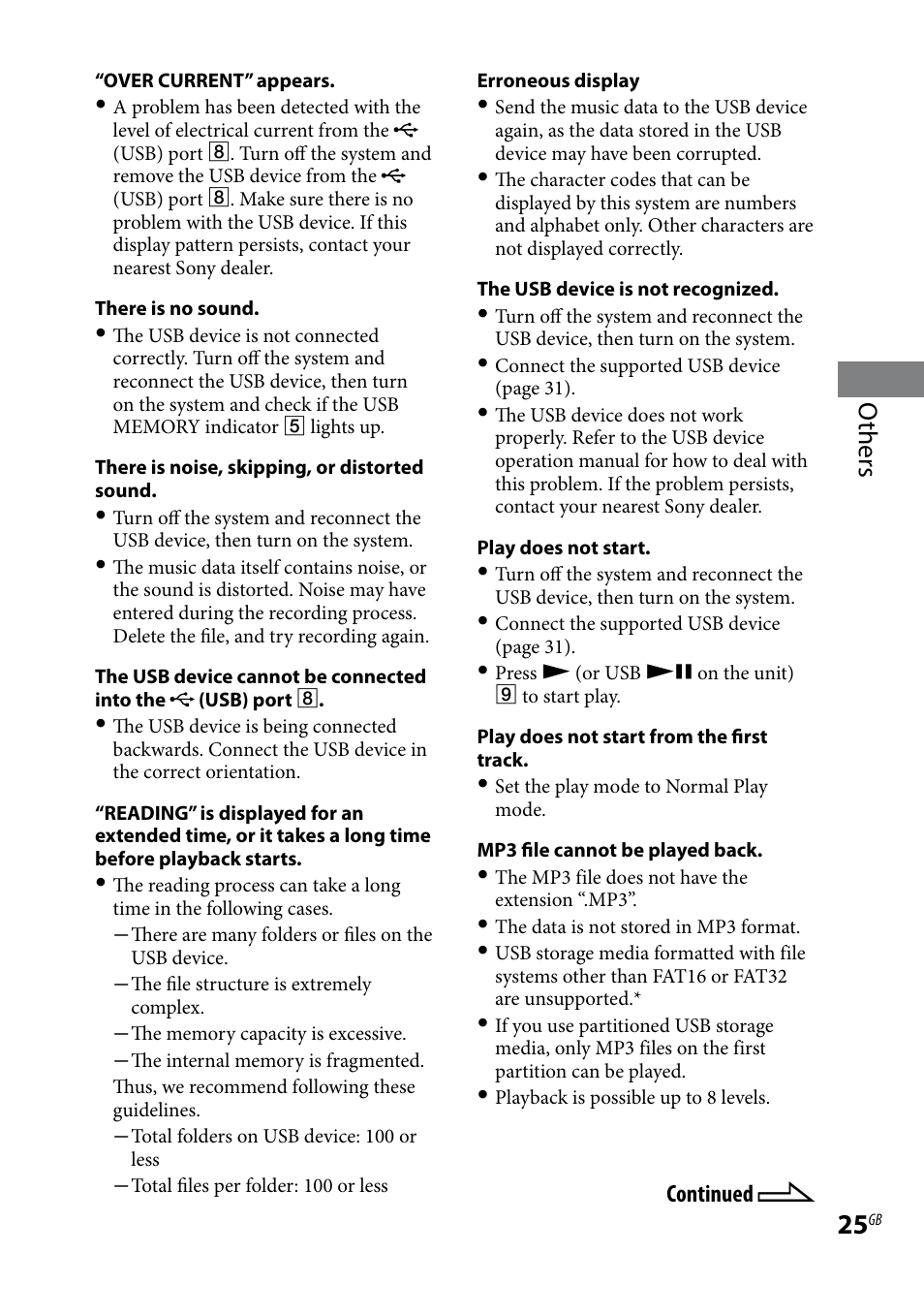 Others | Sony CMT-BX3R User Manual | Page 25 / 32