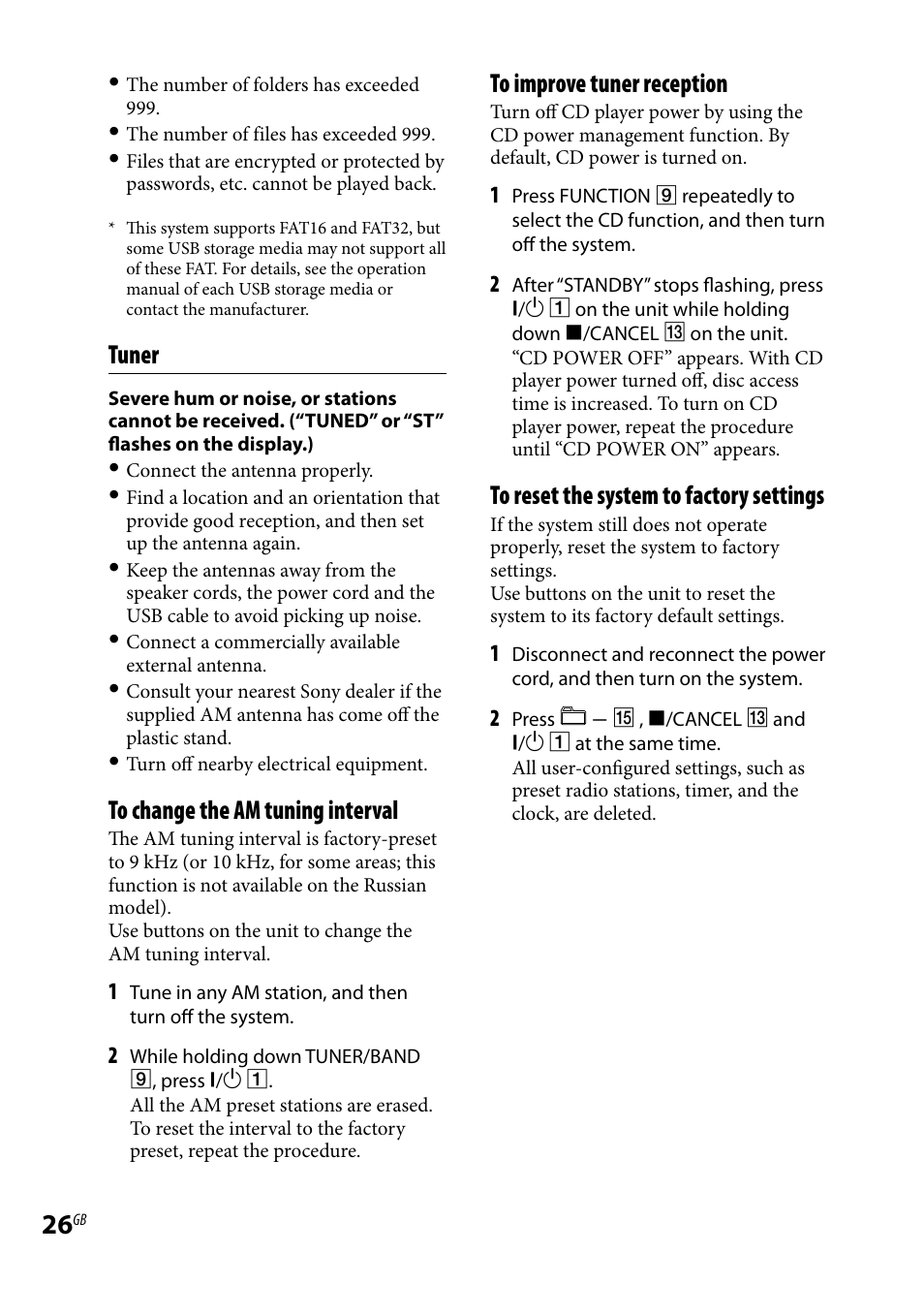 Tuner | Sony CMT-BX3R User Manual | Page 26 / 32