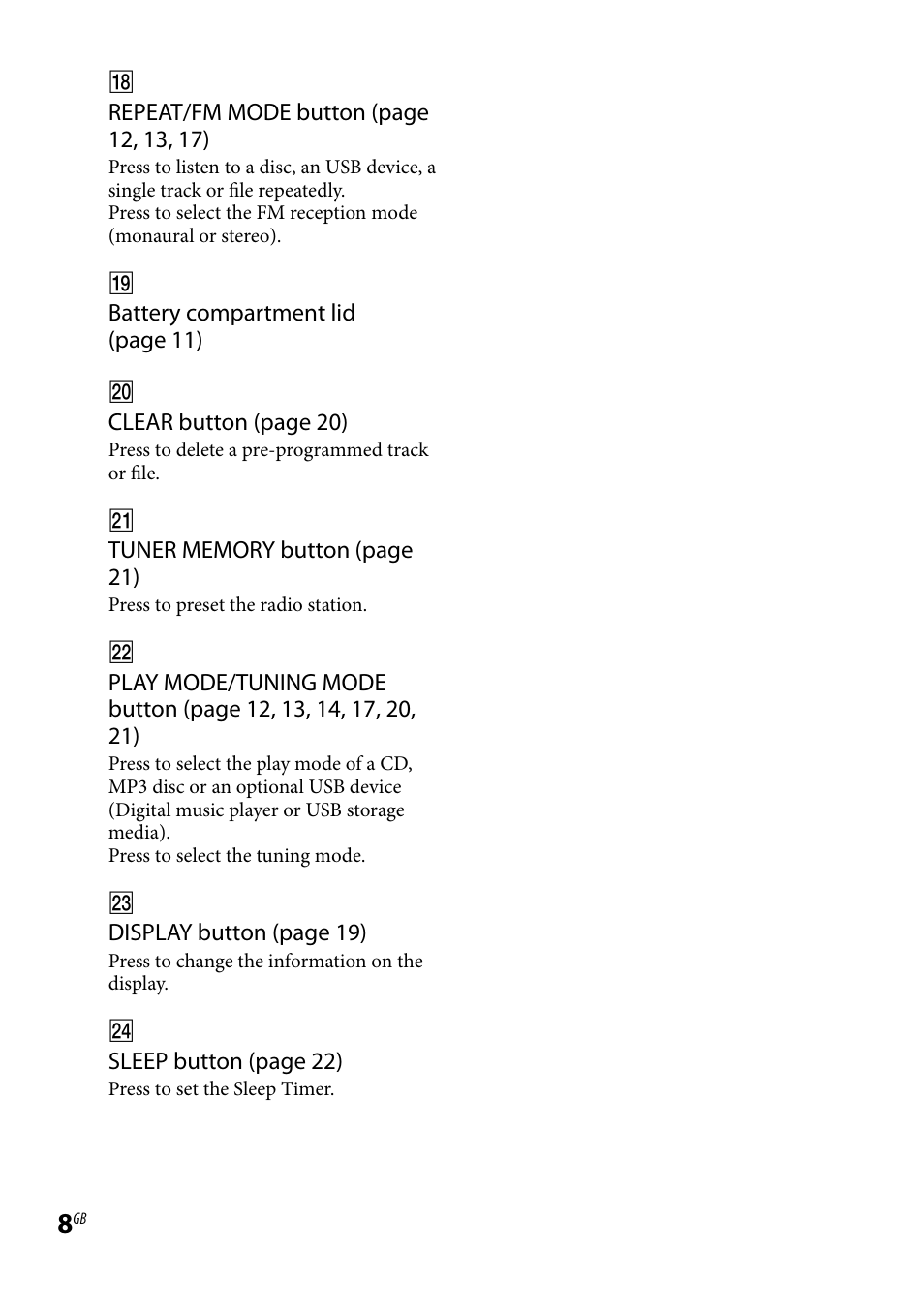 Sony CMT-BX3R User Manual | Page 8 / 32