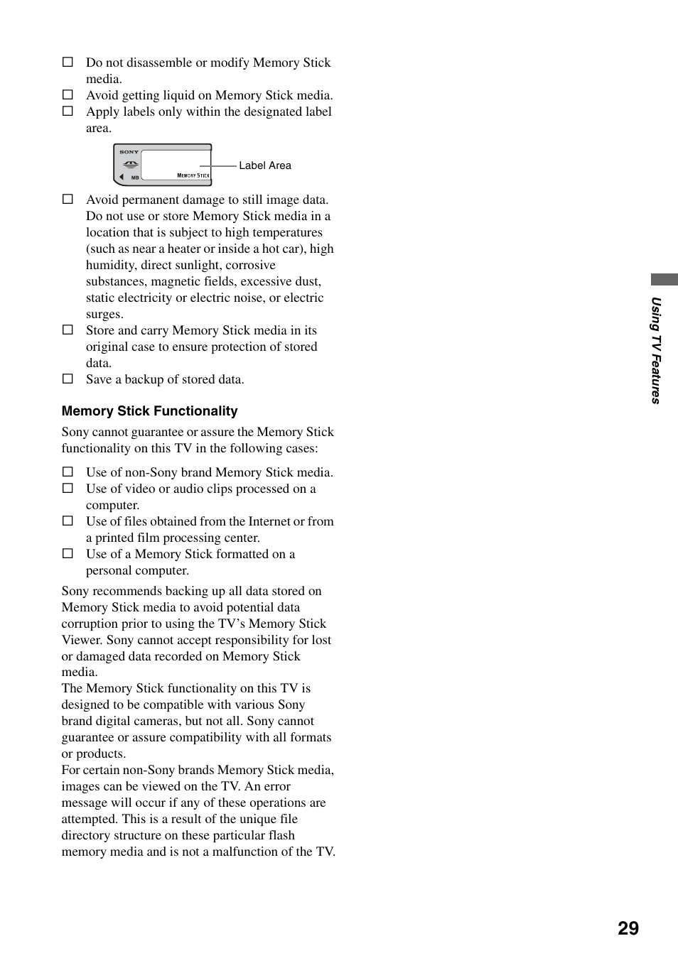 Sony XEL-1 User Manual | Page 29 / 52