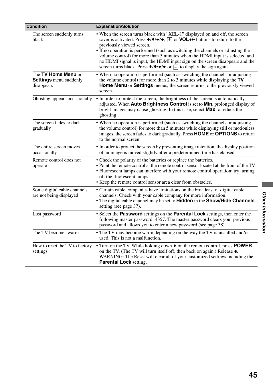 Sony XEL-1 User Manual | Page 45 / 52