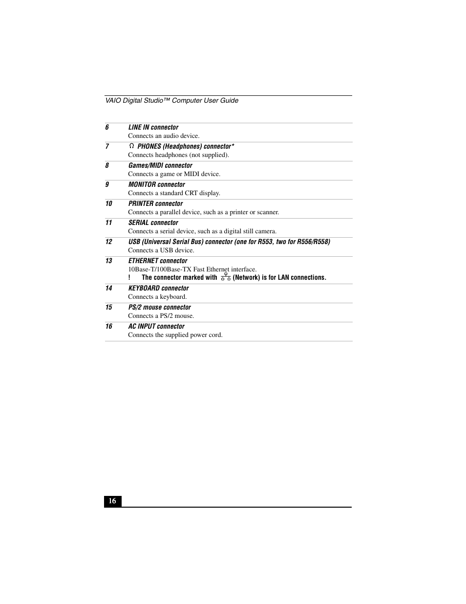 Sony PCV-R556DS User Manual | Page 16 / 62