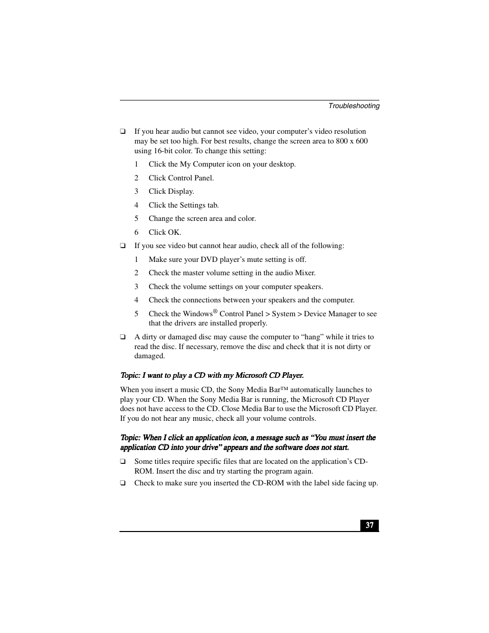 Sony PCV-R556DS User Manual | Page 37 / 62