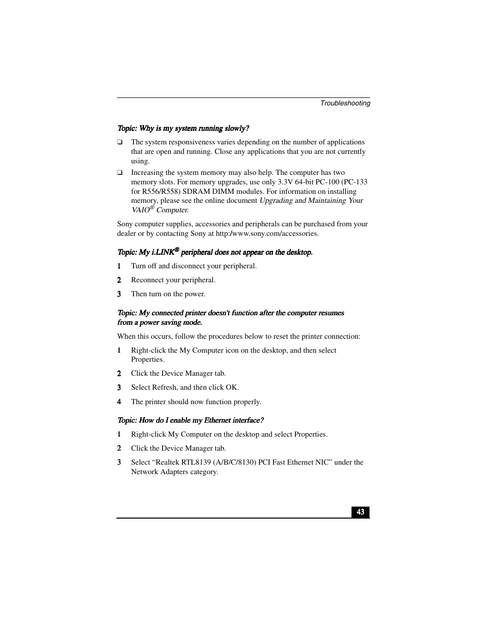 Sony PCV-R556DS User Manual | Page 43 / 62