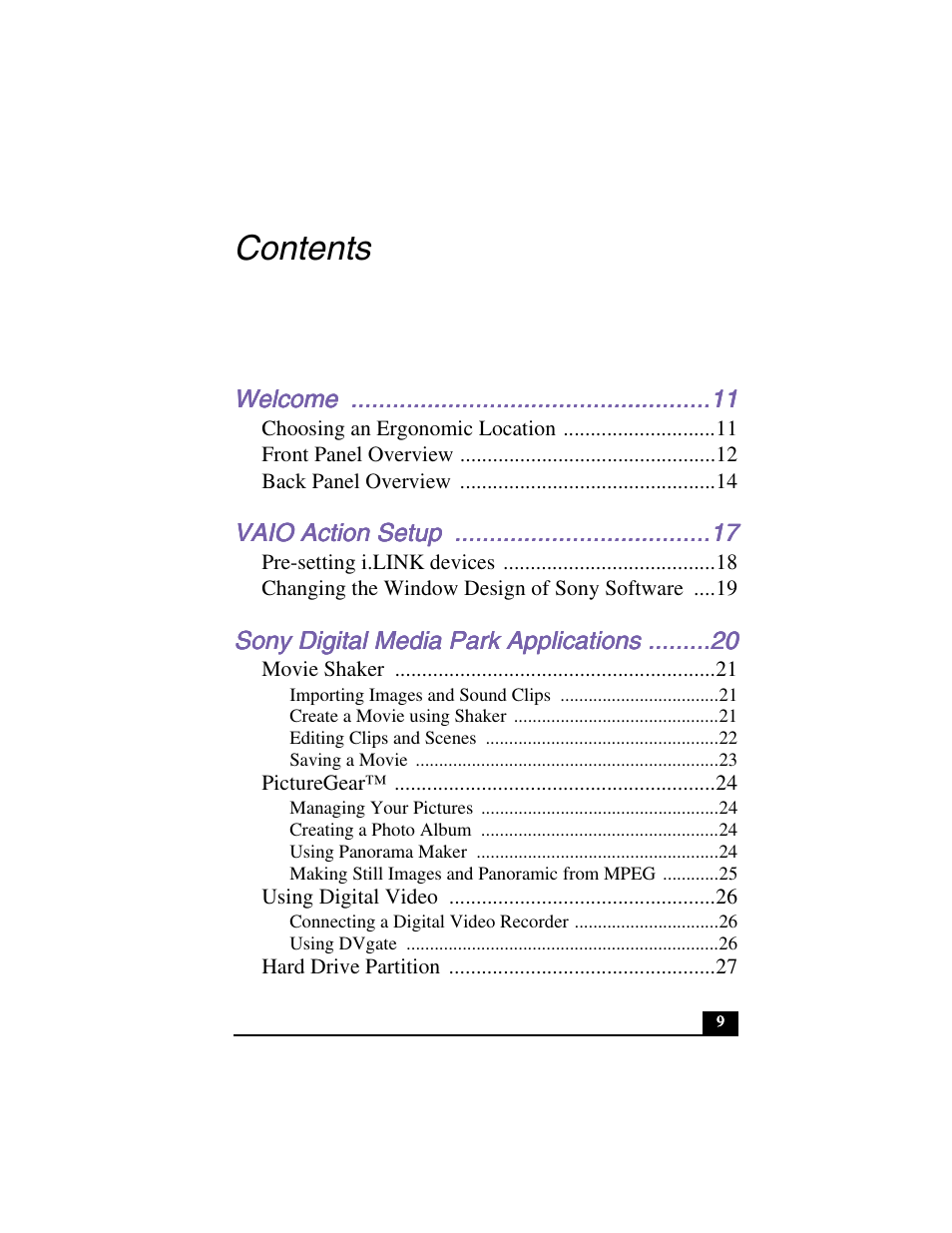 Sony PCV-R556DS User Manual | Page 9 / 62