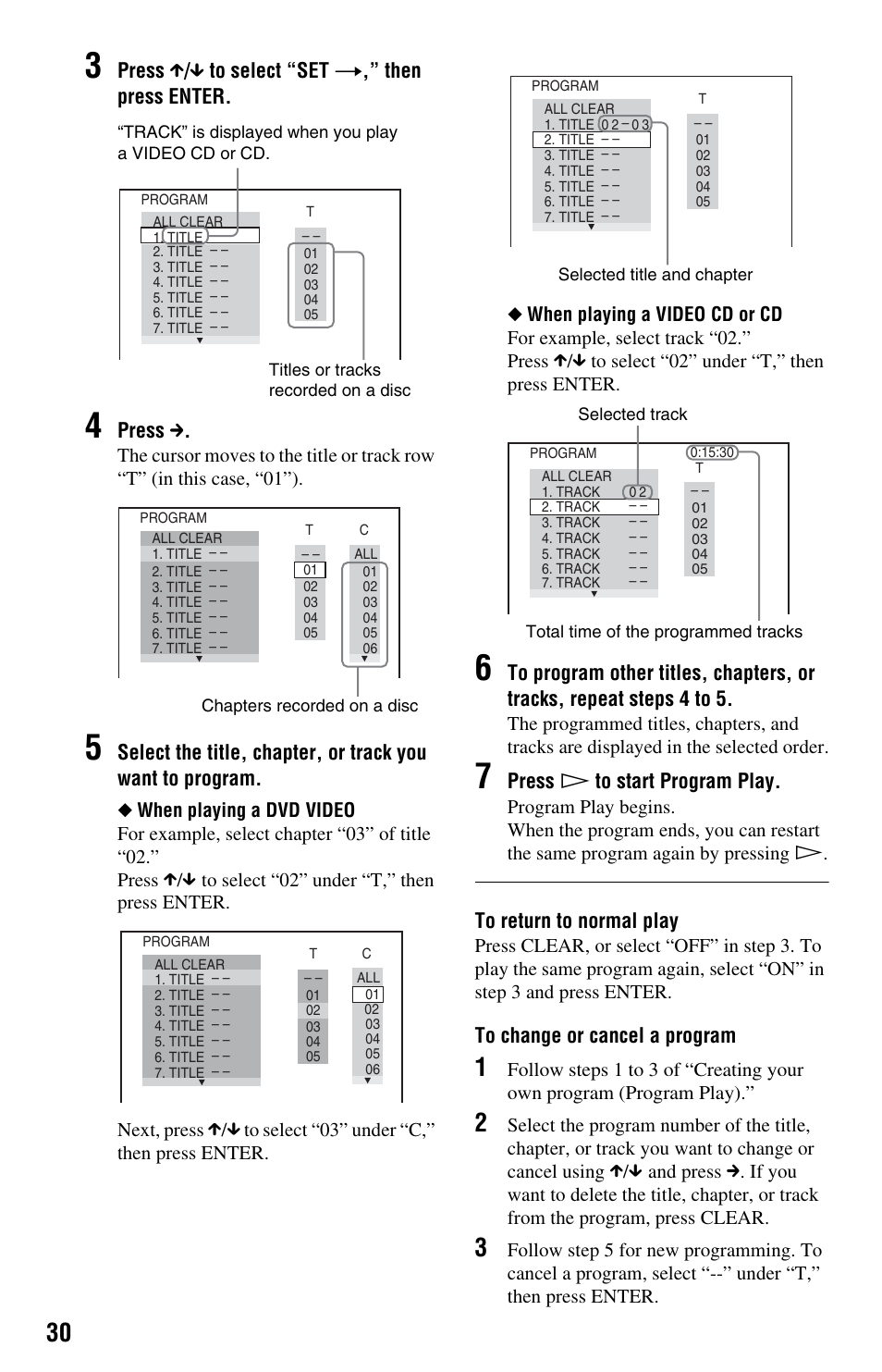 Sony DVP-NS708H User Manual | Page 30 / 72