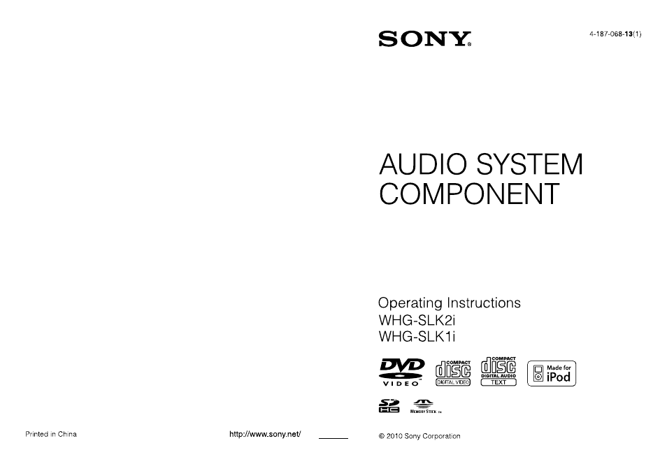 Sony WHG-SLK1I User Manual | 127 pages