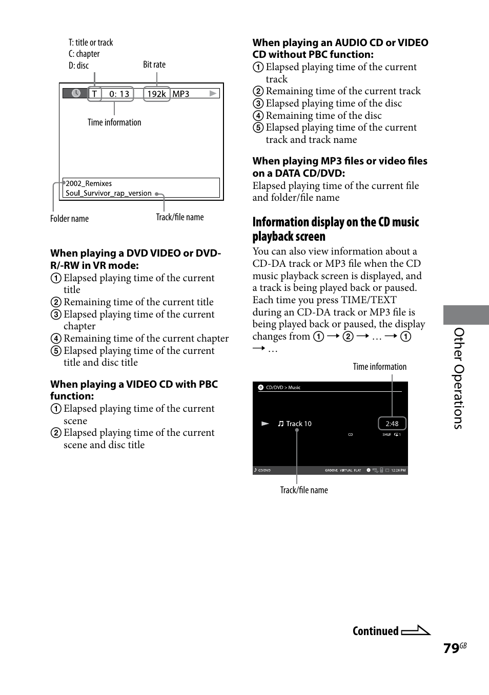 Other oper ations | Sony WHG-SLK1I User Manual | Page 79 / 127