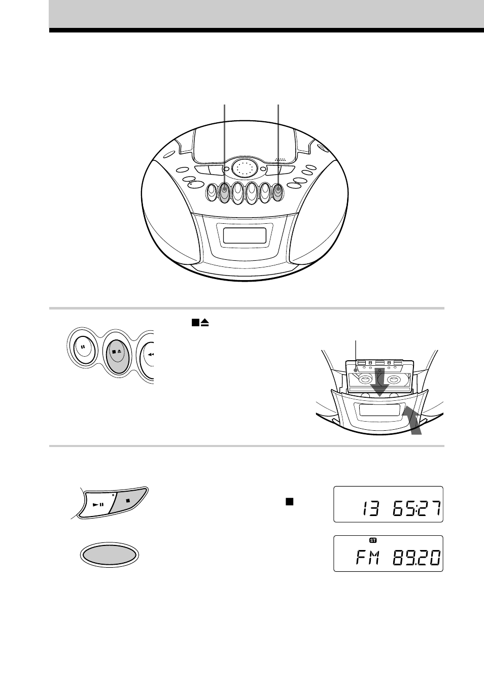 Recording on a tape | Sony CFD-E75L User Manual | Page 10 / 64