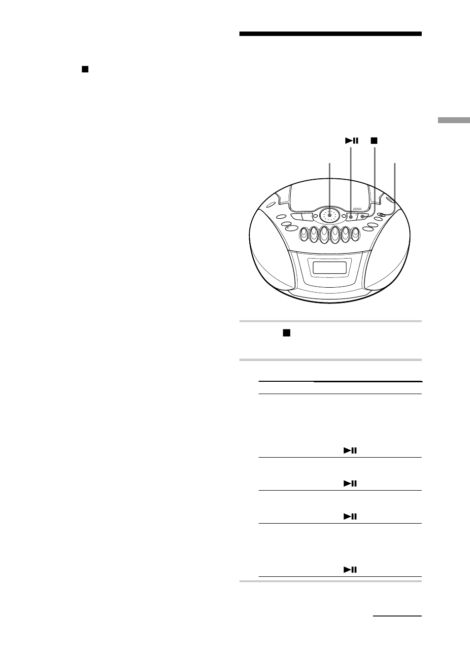 Playing tracks repeatedly (repeat play), Playing tracks repeatedly | Sony CFD-E75L User Manual | Page 13 / 64