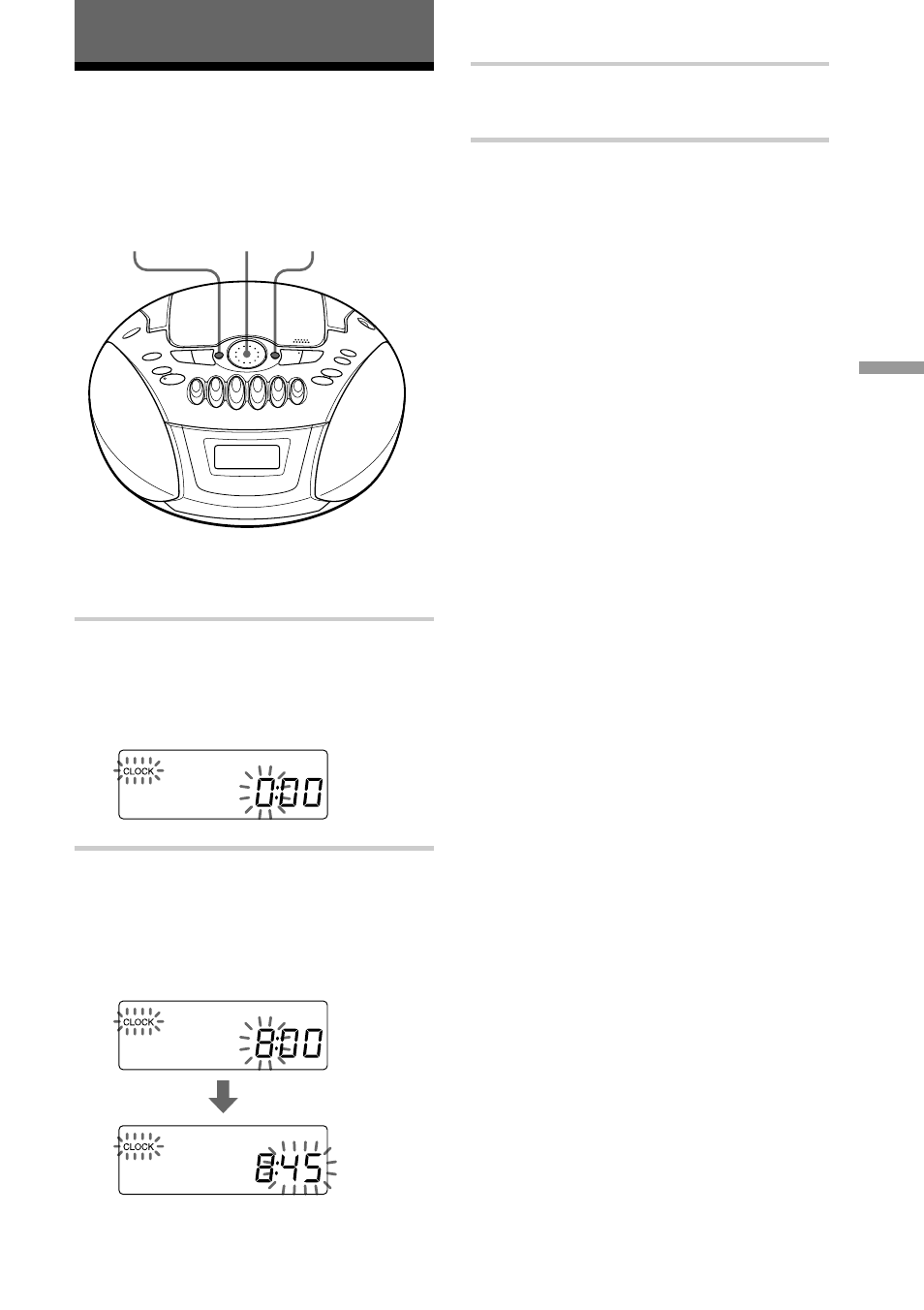 The timer, Setting the clock | Sony CFD-E75L User Manual | Page 19 / 64