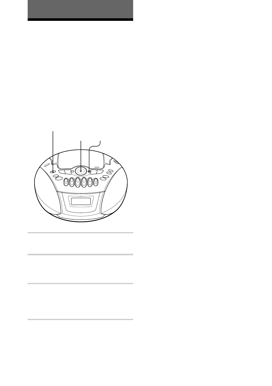 Radio, Memorización de emisoras de radiodifusión, Memorización de emisoras de | Radiodifusión | Sony CFD-E75L User Manual | Page 48 / 64