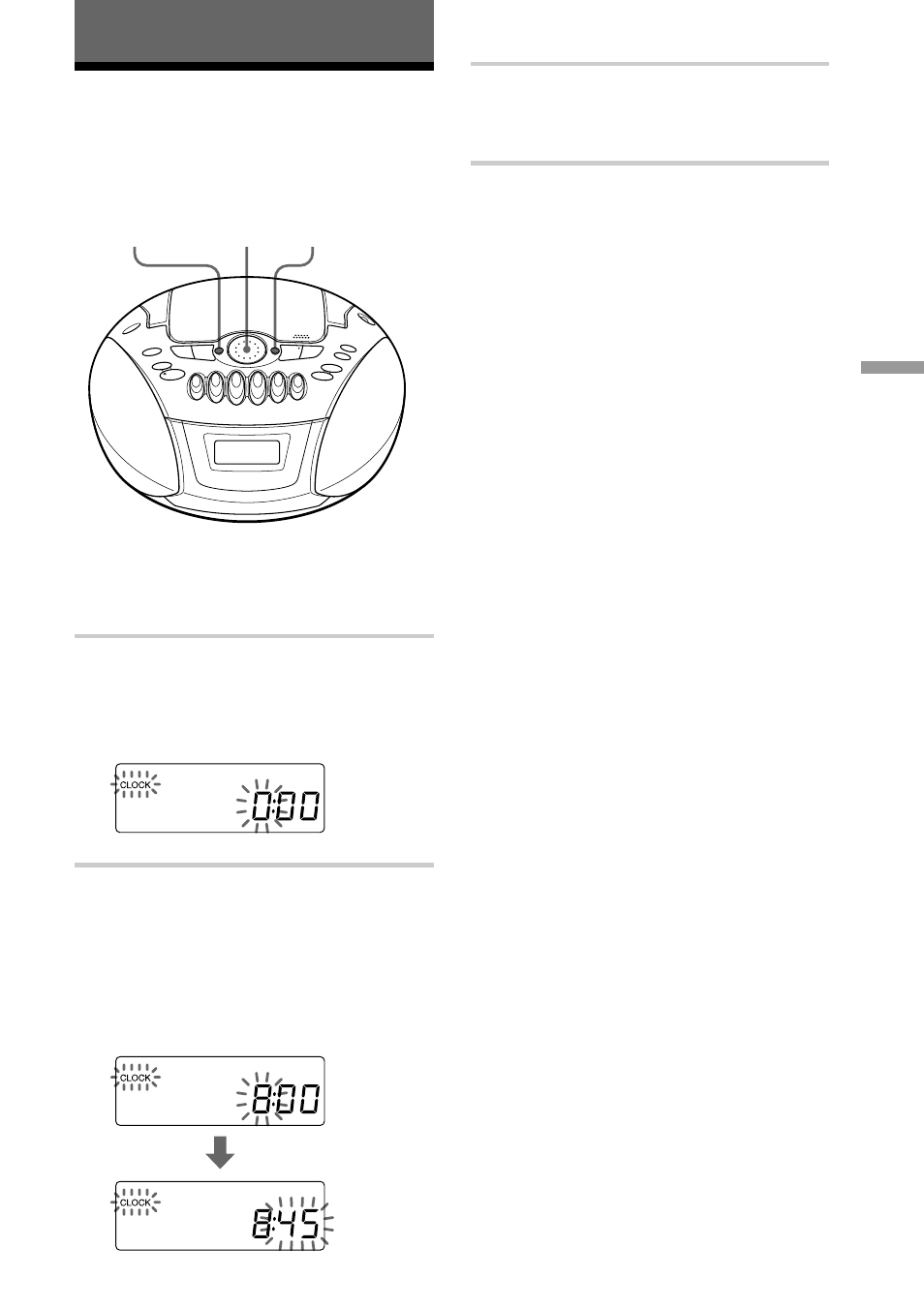 Temporizador, Ajuste del reloj | Sony CFD-E75L User Manual | Page 51 / 64
