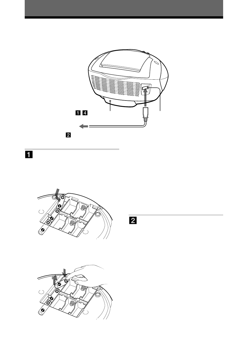 Preparativos, Selección de la fuente de alimentación | Sony CFD-E75L User Manual | Page 56 / 64
