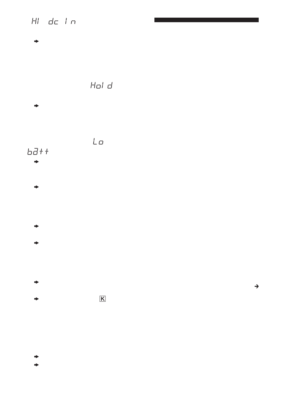 Hl dc ln, Hold, Lo batt | Sony D-T405 User Manual | Page 26 / 40