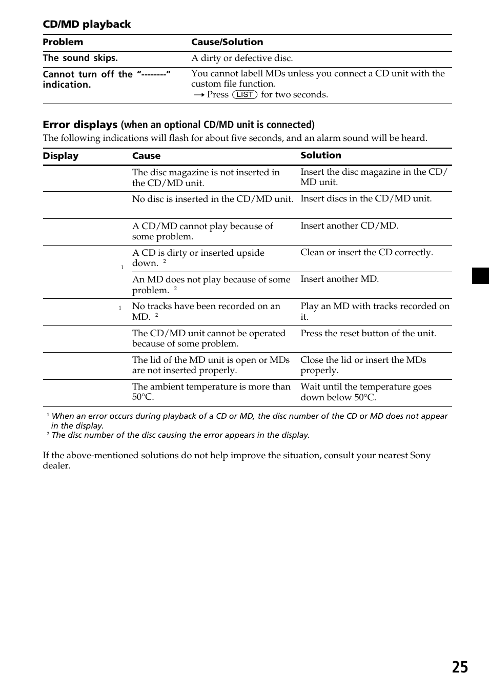 Sony XR-C6200 User Manual | Page 25 / 50