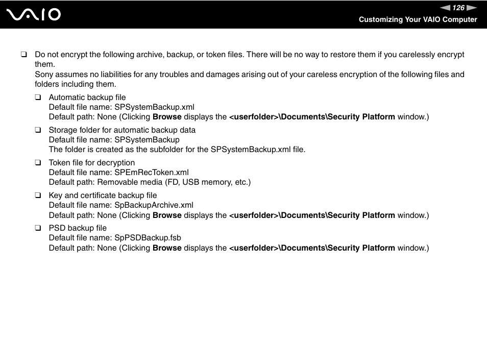 Sony VGN-TZ10 User Manual | Page 126 / 226