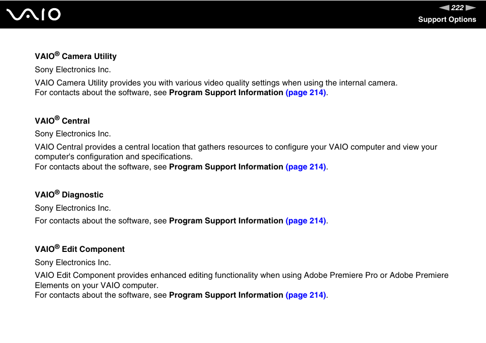Sony VGN-TZ10 User Manual | Page 222 / 226