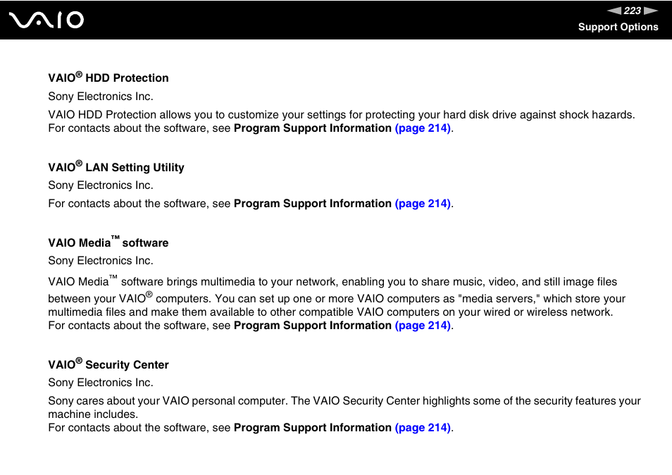 Sony VGN-TZ10 User Manual | Page 223 / 226