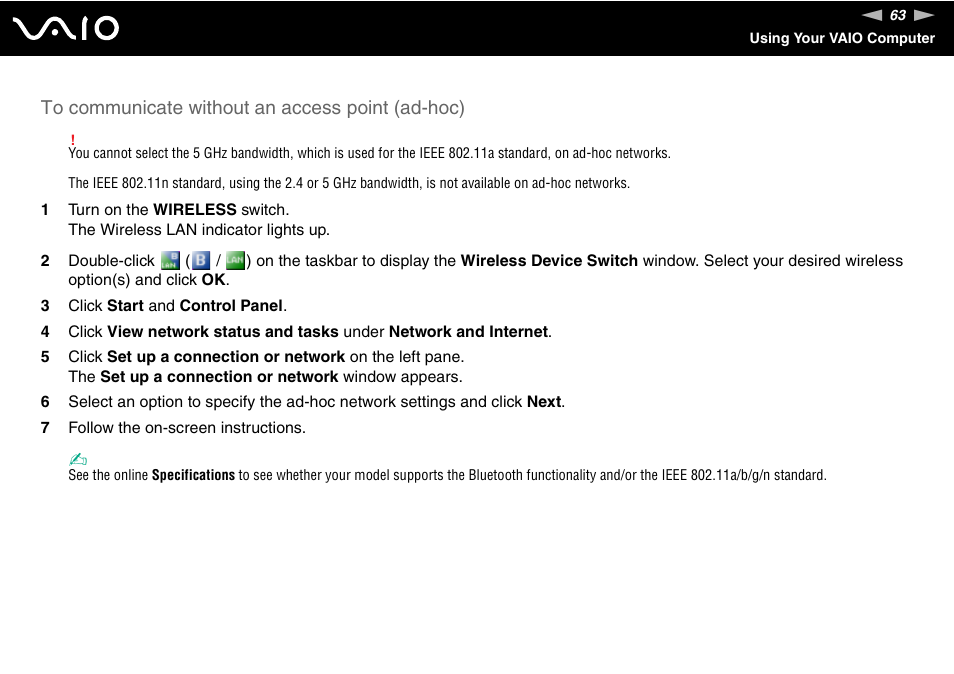 Sony VGN-TZ10 User Manual | Page 63 / 226