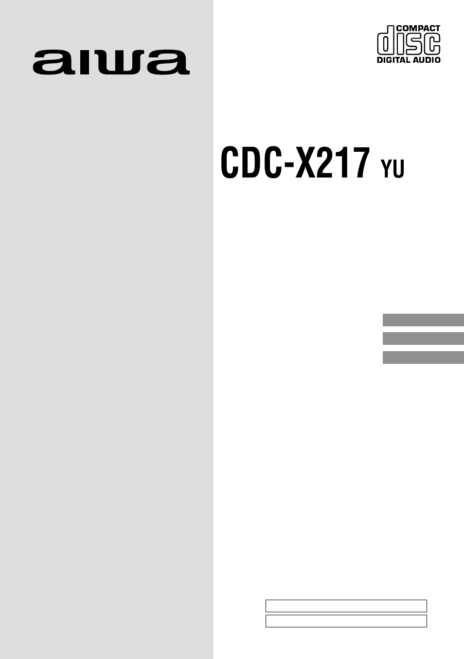 Sony CDC-X217 User Manual | 10 pages