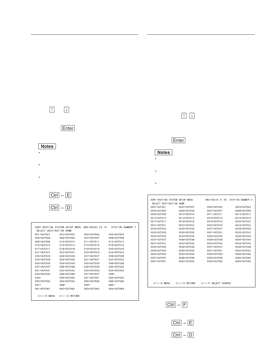 O: set available destination (bks-r3202/r3206) | Sony DVS-V3232B/V3232M User Manual | Page 105 / 158