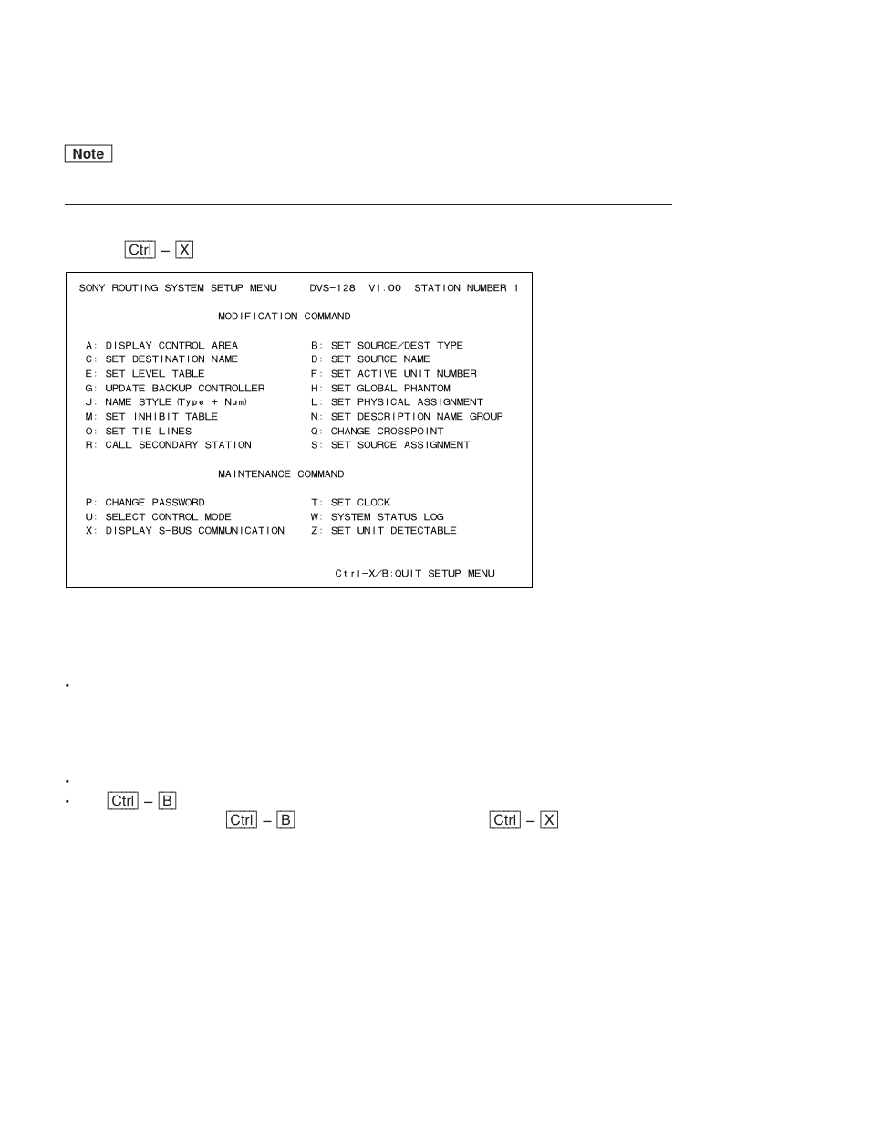 2. changed menu (primary station setting items), Initial screen (dvs-128/hds-x3000 series) | Sony DVS-V3232B/V3232M User Manual | Page 142 / 158