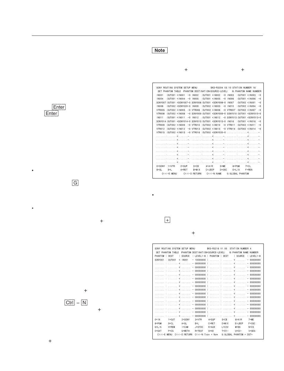 H: set phantom table | Sony DVS-V3232B/V3232M User Manual | Page 99 / 158