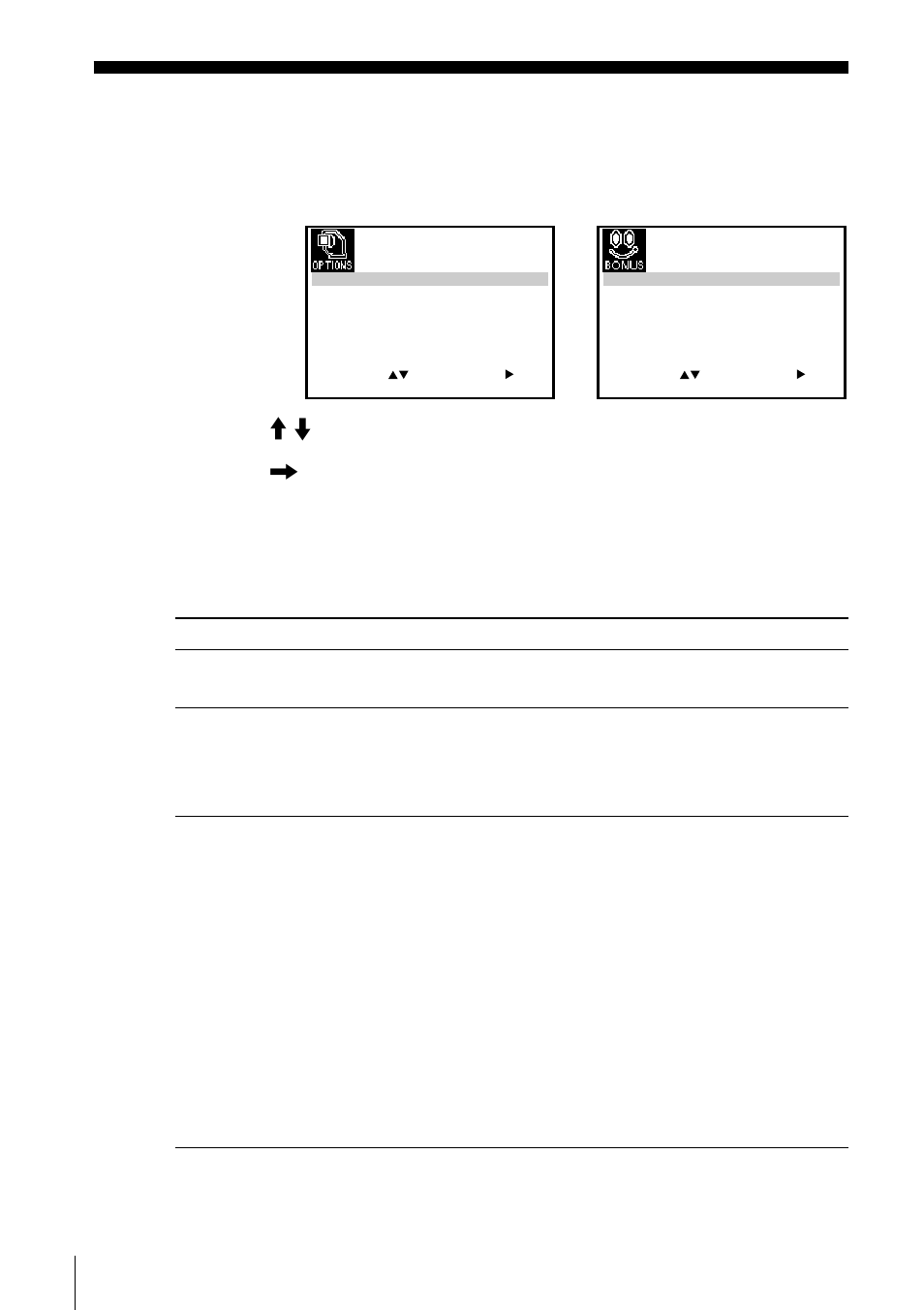 Changing menu options, Press m/m to select the option | Sony SLV-ED929MI User Manual | Page 58 / 68