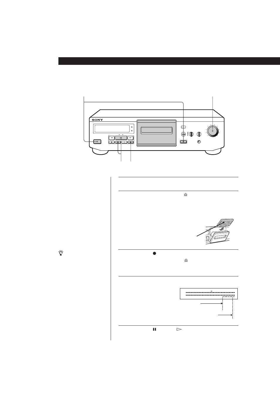 Enregistrement sur une cassette, Fonctions de base | Sony TC-KE300 User Manual | Page 20 / 58