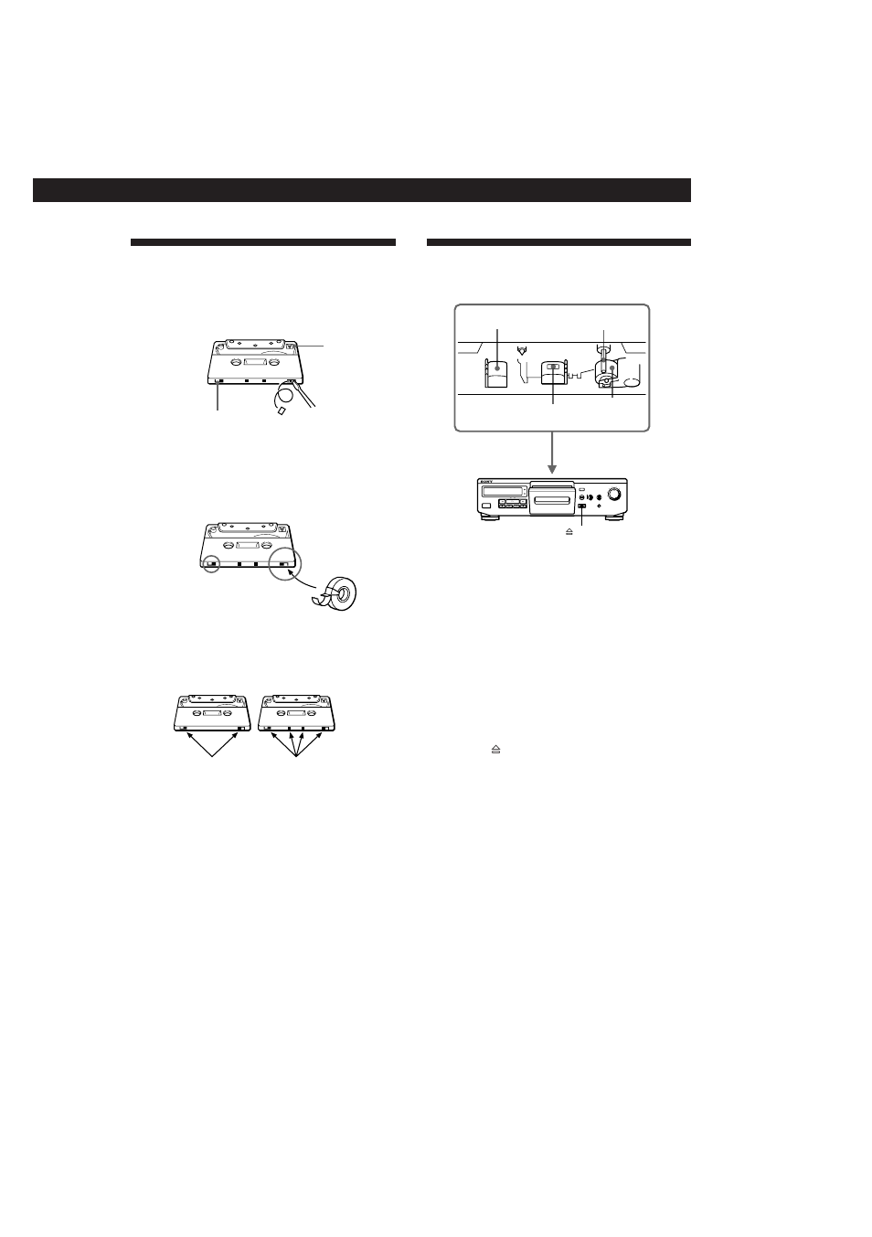 Notas sobre los cassettes, Limpieza | Sony TC-KE300 User Manual | Page 39 / 58