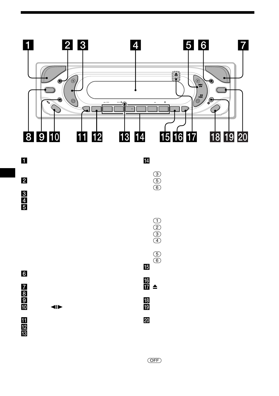 Bedieningselementen, 4bedieningselementen | Sony XR-CA670X User Manual | Page 122 / 150