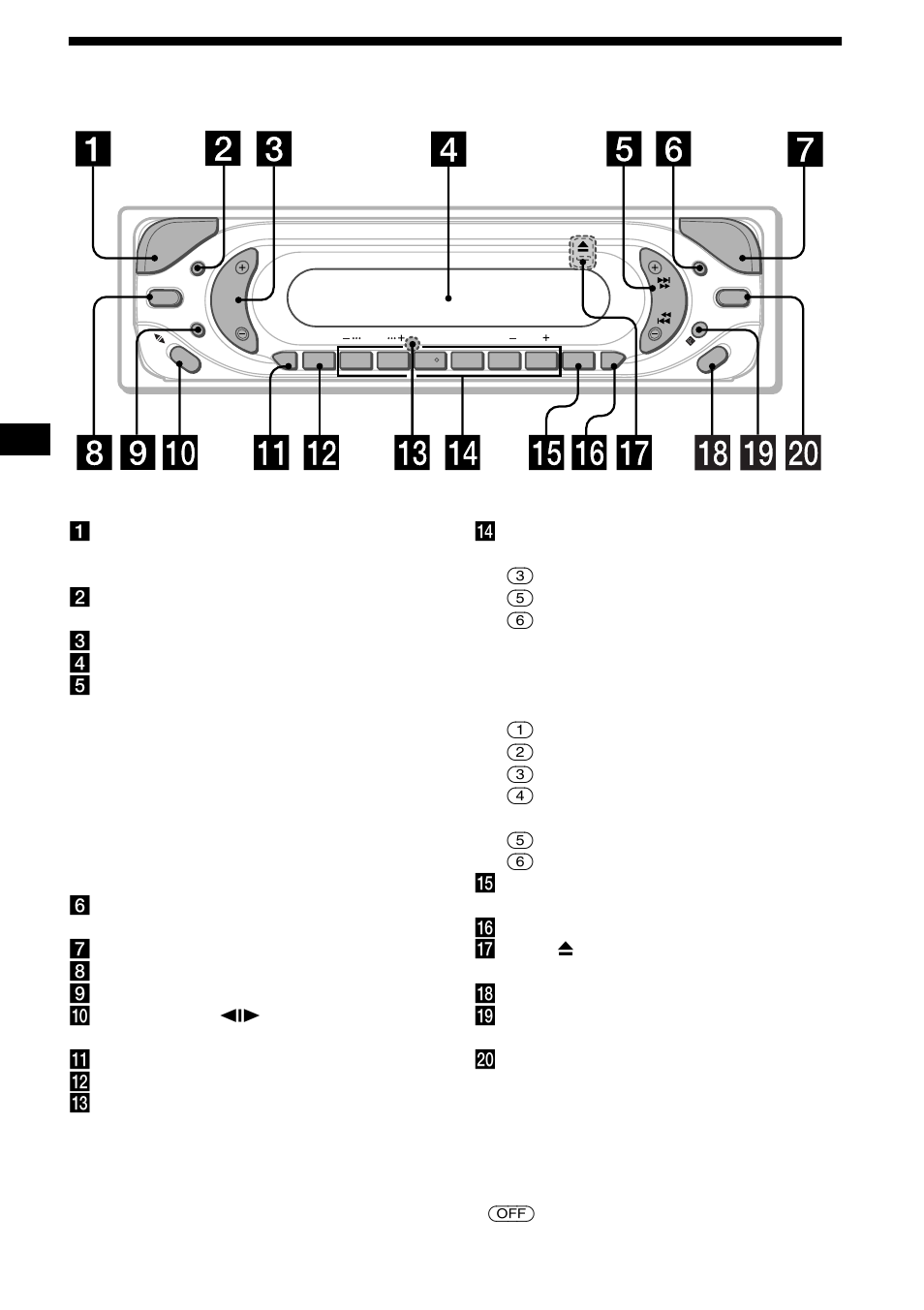 Lage und funktion der teile und bedienelemente, Lage und funktion der teile und, Bedienelemente | 4lage und funktion der teile und bedienelemente | Sony XR-CA670X User Manual | Page 32 / 150