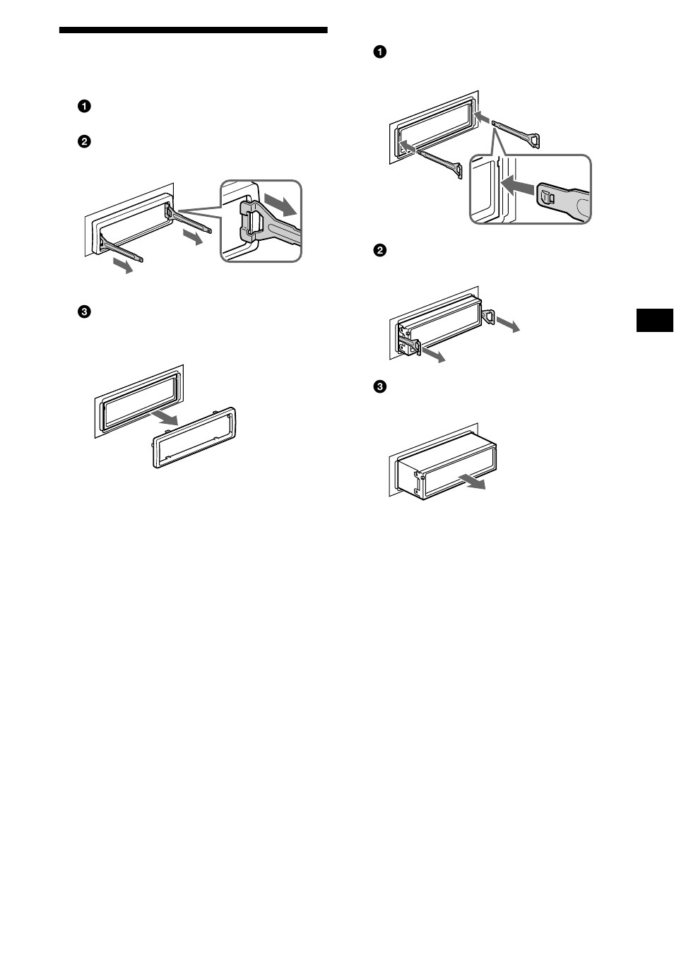 Ausbauen des geräts, 27 ausbauen des geräts | Sony XR-CA670X User Manual | Page 55 / 150