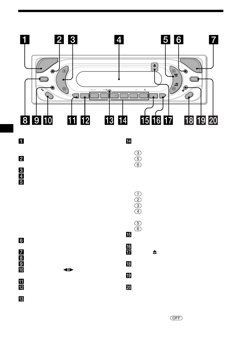 Emplacement des commandes, 4emplacement des commandes | Sony XR-CA670X User Manual | Page 62 / 150