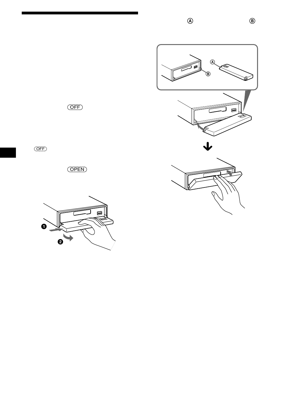 Retrait de la façade, 8retrait de la façade | Sony XR-CA670X User Manual | Page 66 / 150