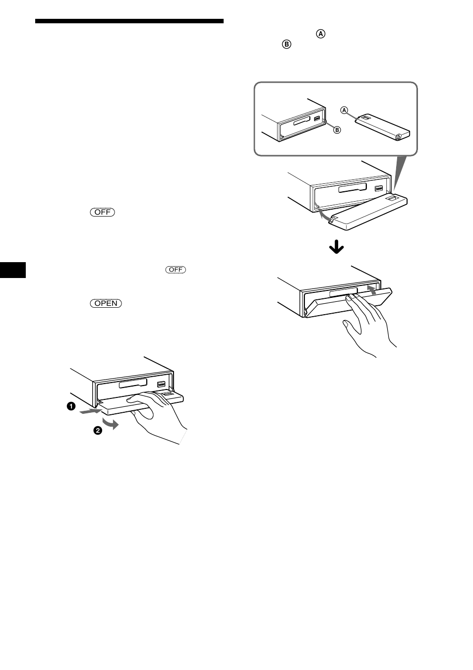 Rimozione del pannello anteriore, 8rimozione del pannello anteriore | Sony XR-CA670X User Manual | Page 96 / 150