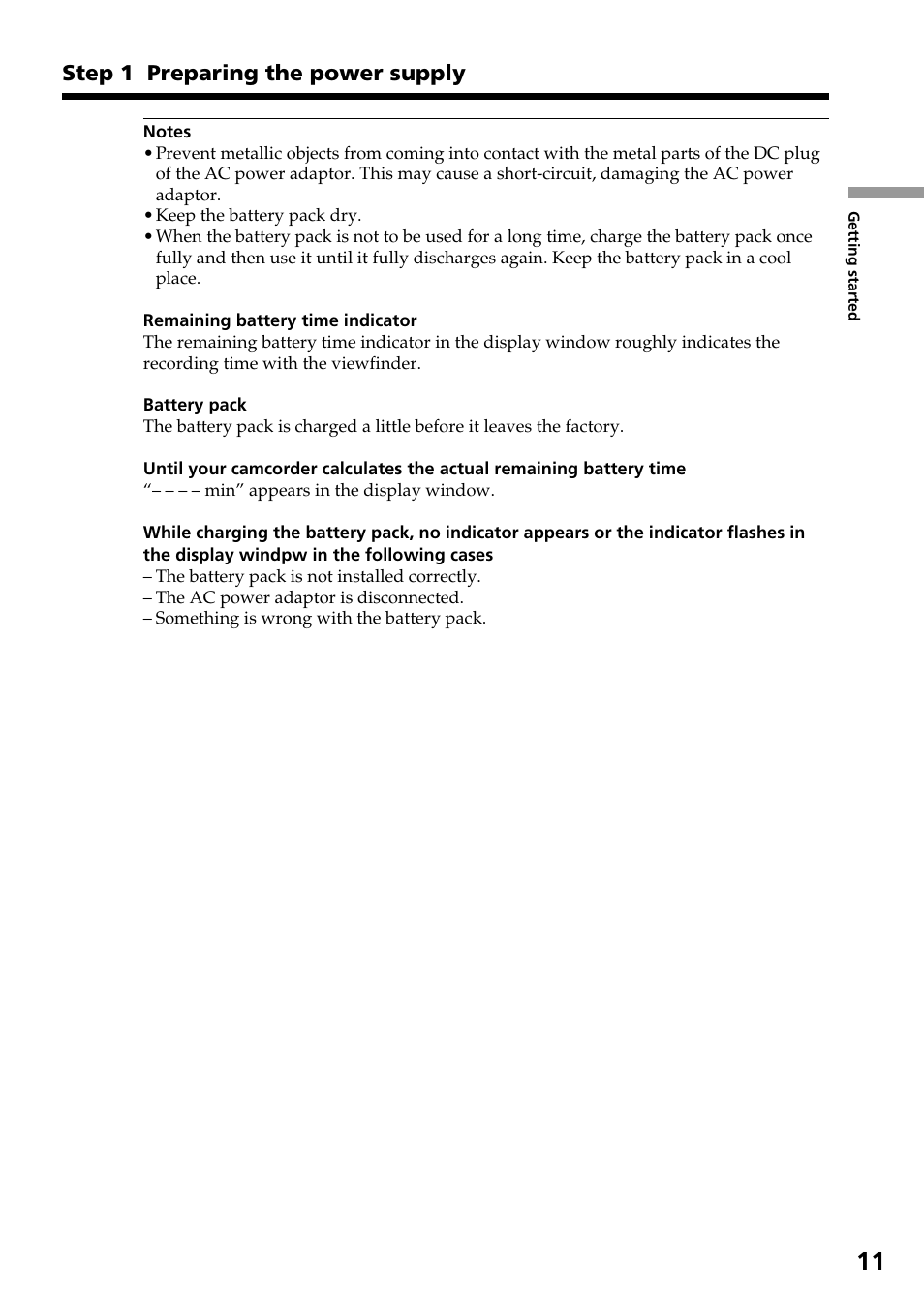 Sony CCD-TRV37 User Manual | Page 11 / 88