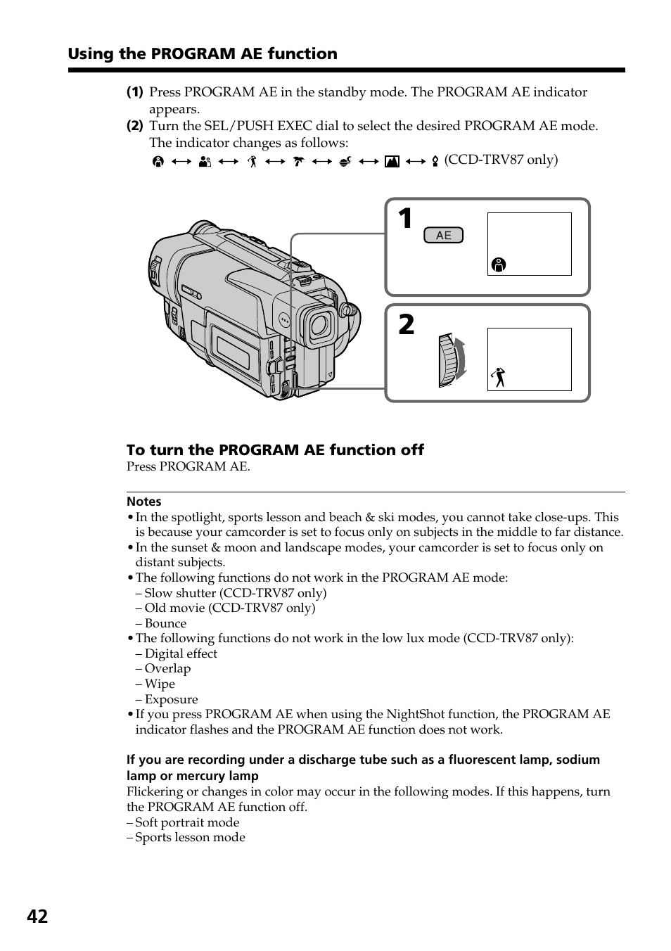 Sony CCD-TRV37 User Manual | Page 42 / 88