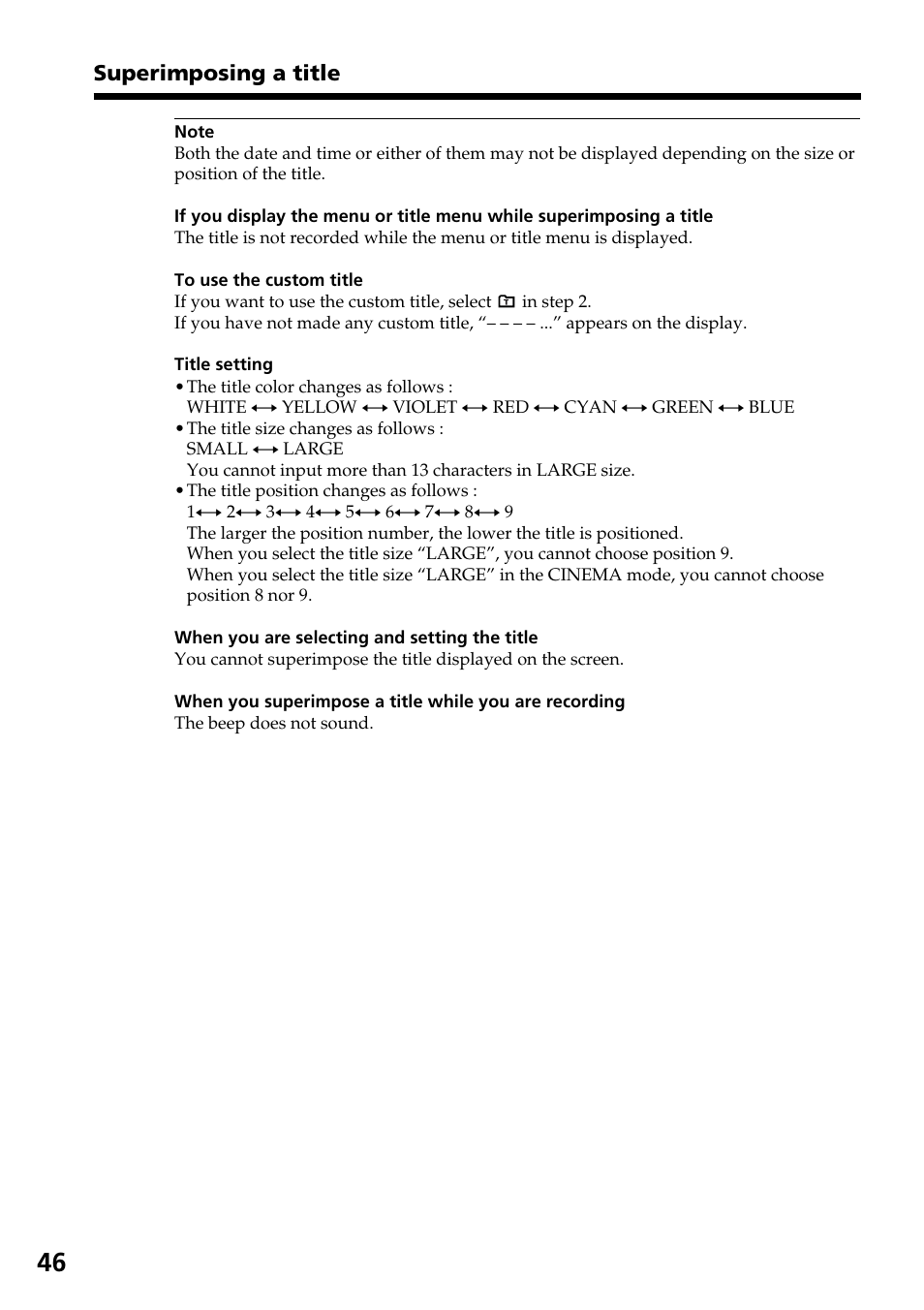 Sony CCD-TRV37 User Manual | Page 46 / 88