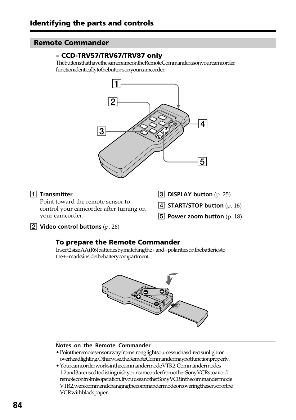Sony CCD-TRV37 User Manual | Page 84 / 88
