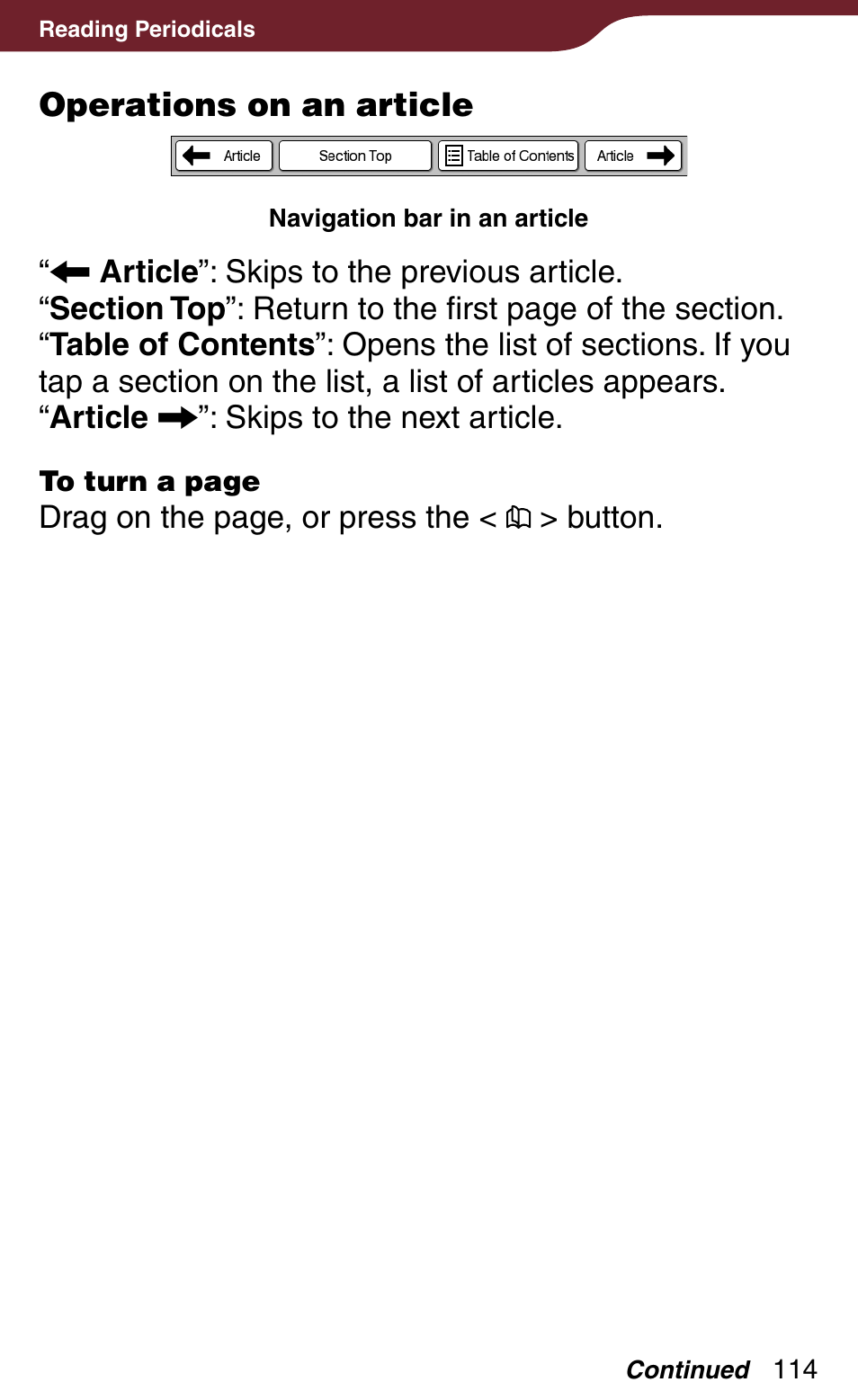 Sony Reader Daily Edition PRS-900BC User Manual | Page 114 / 202