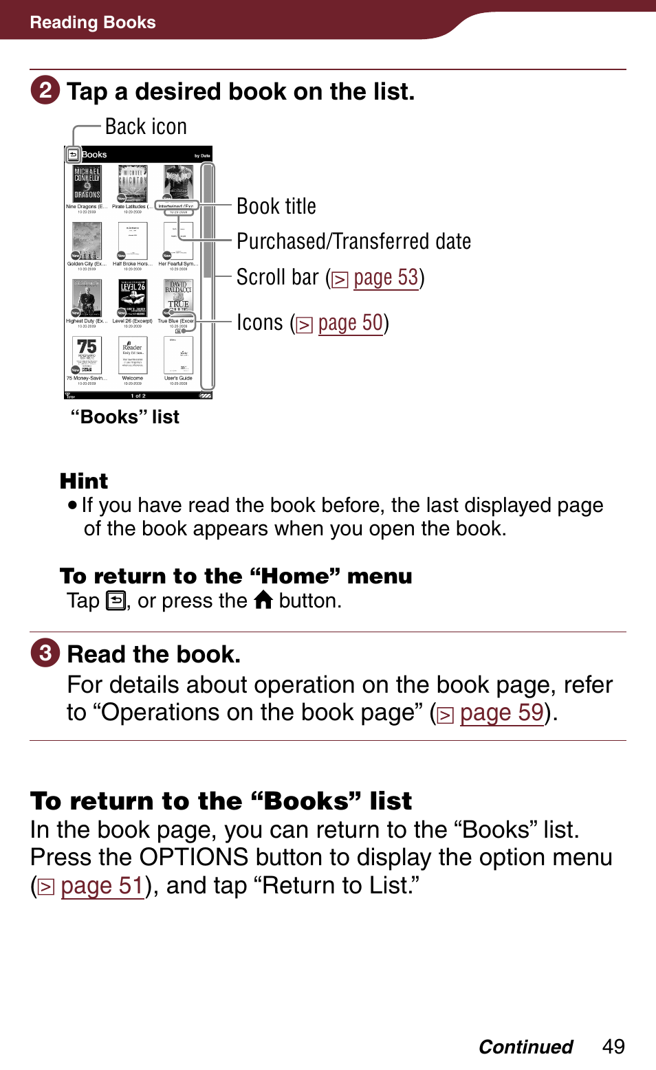 Sony Reader Daily Edition PRS-900BC User Manual | Page 49 / 202