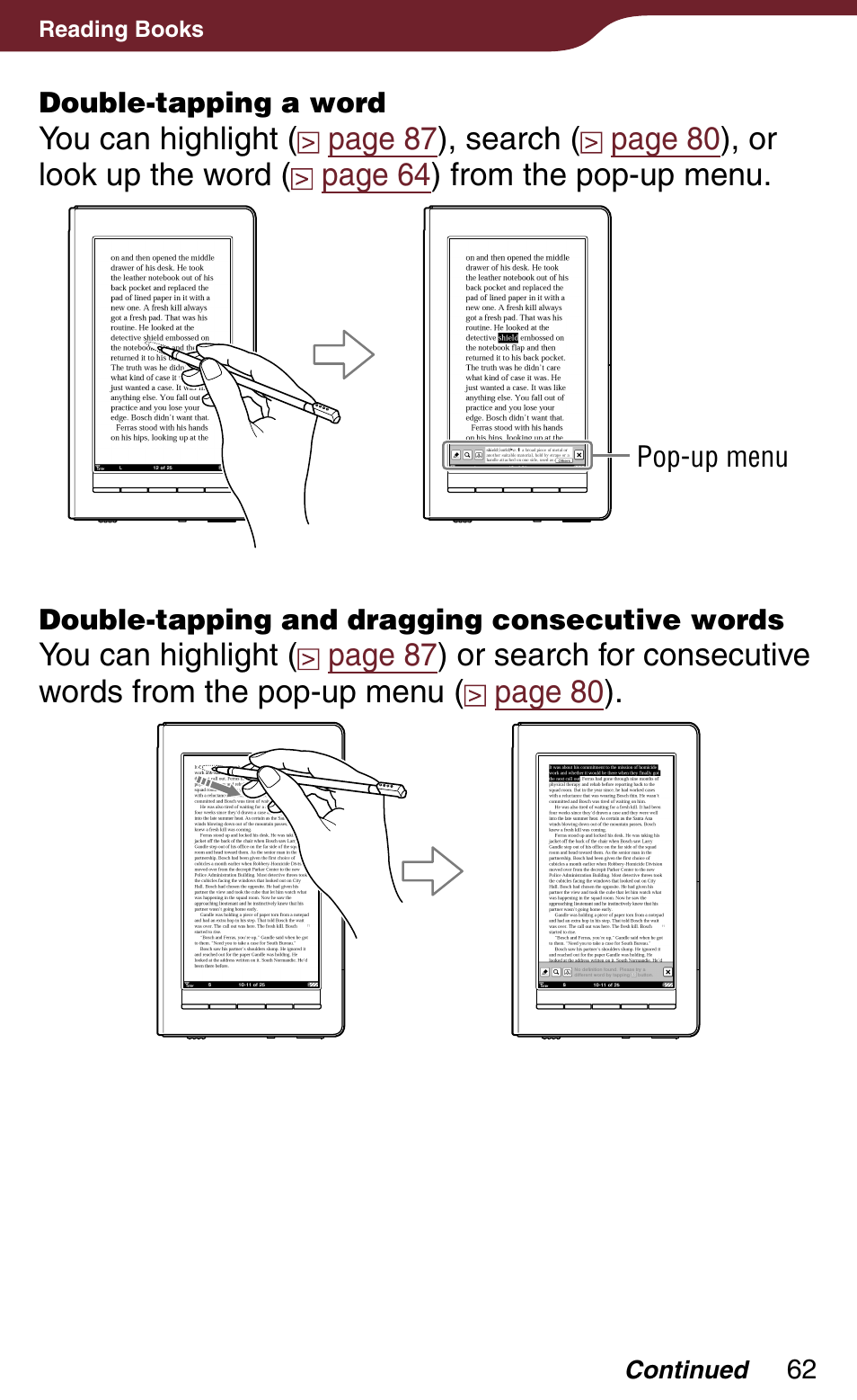 Ords | Sony Reader Daily Edition PRS-900BC User Manual | Page 62 / 202